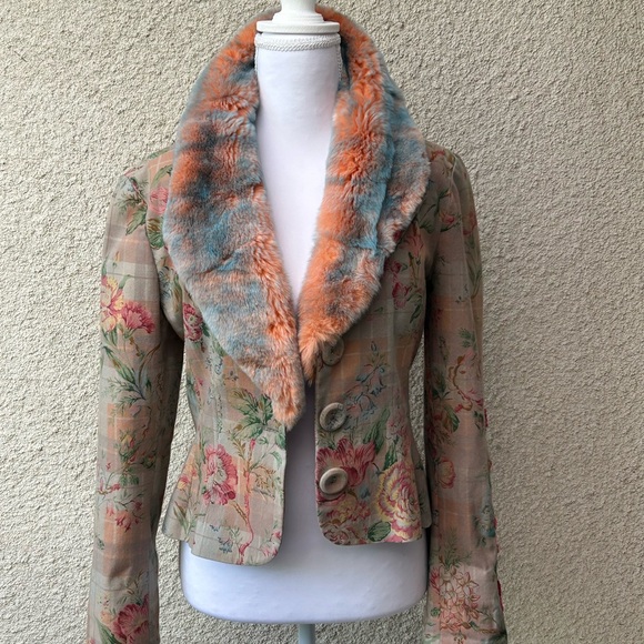 VDP Jackets & Blazers - Women's Colorful Floral Vintage Jacket
